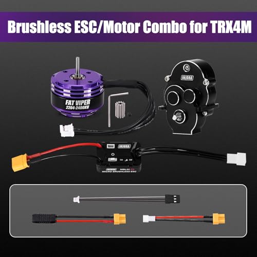 INJORA MBL32 Brushless ESC & 2204 Fat Viper Outrunner Motor for 1/18 TRX4M