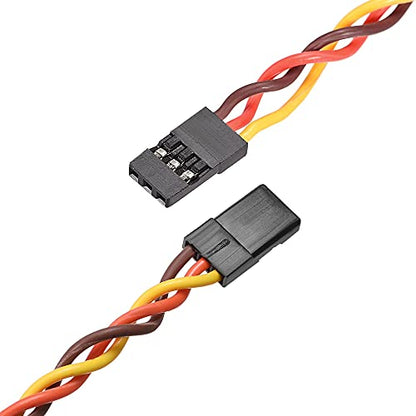 uxcell 5pcs 3-Pin Servo Extension Cable Cord Connectors Lead Wire Male to Male 22AWG 60-Cores Servo Receiver Wire