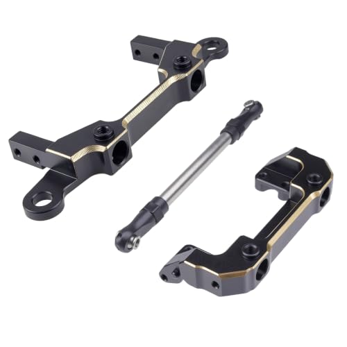158g Brass Front Rear Bumper Set for 1/10 Axial SCX10 III Upgrades | Brass front rear bumper with steering link. Match 1/10 RC Crawler Axial SCX10 III LCG chassis. Solid brass, upgrade parts