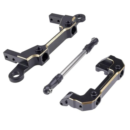 158g Brass Front Rear Bumper Set for 1/10 Axial SCX10 III Upgrades | Brass front rear bumper with steering link. Match 1/10 RC Crawler Axial SCX10 III LCG chassis. Solid brass, upgrade parts