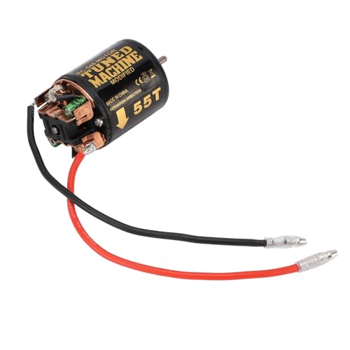 RC Car Brushed Motor 1/10 RC Crawler Car 540 Brushed Motor with Blue Heatsink for Axial Scx10 (55T) - size: 55T