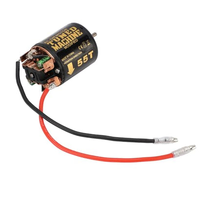 RC Car Brushed Motor 1/10 RC Crawler Car 540 Brushed Motor with Blue Heatsink for Axial Scx10 (55T) - size: 55T