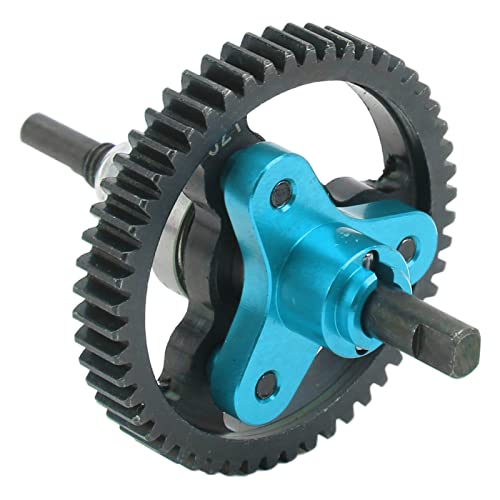 Oumefar 52T Differential Gear Slipper Clutch, Aluminum Alloy and Steel RC Slipper Clutch Car Replacement Parts for Slash 2WD 1/10 RC Car RC Accessories (Blue)