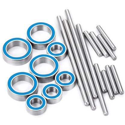SWX 8Pcs Bearings & 12Pcs Pins for 1/16 Mini E-REVO | Sealed Bearings, Wheel Hex Pins, 20Pcs Set, 1/16 E-REVO, Mini TRX