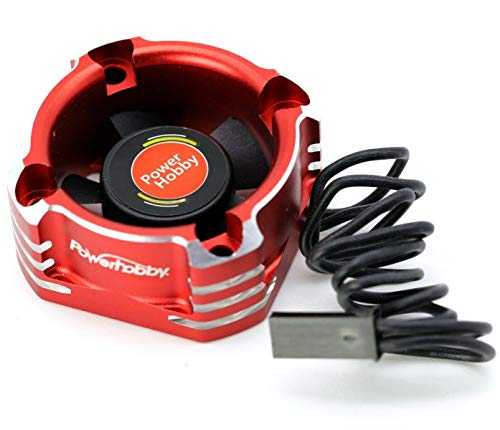 Powerhobby 30MM Booster High Speed Aluminum RC Cooling Fan 28K (Red) - color: Red