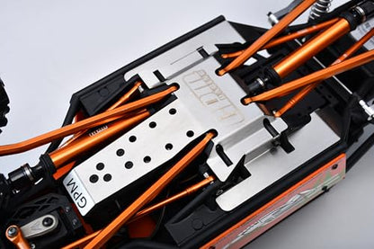 Stainless Steel Chassis Skid Kit Thick 1mm for Vanquish 1:10 H10 Optic Kit/Yokohama RTR/Sparco RTR Rock Crawler Upgrades