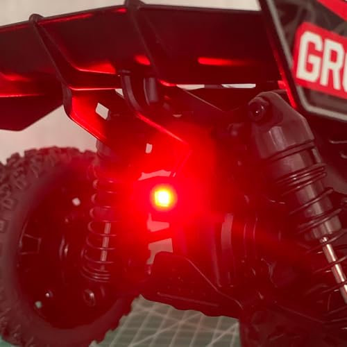 LSG LED Lights Kit Headlight Taillights Kit for 1/18 RC Arrma Typhon Grom | Front Rear Lights White Red Light Upgrades Part