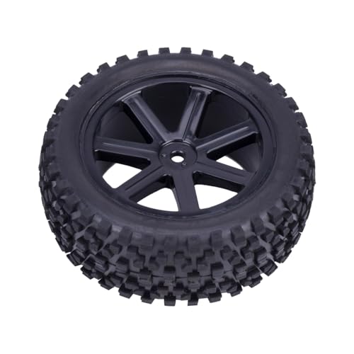 12mm Hex RC Buggy Wheels and Tires, 2.2'' Pre-Glued Out Dia. 3.5'' for 1/10 1/12 1/14 1/16 Off-Road Truck Upgrades, Set of 4
