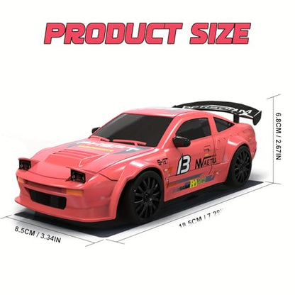 RC Drift Car,1:24 Scale Remote Control Cars Vehicle for Kids, 2.4GHz 20KM/H 4WD High Speed RC Cars with LED Light Two Batteries & Drifting Tires Racing Sport Toy Car for Adults Boys Girls S812-Red - style: S812-red