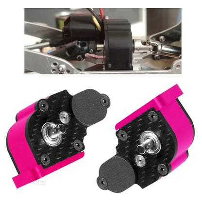Aluminum LCG Transmission Gearboxes Upgrades Part for SCX10 SCX10 II 90046 90047,RC Crawler Car Alloy Transmission Gearbox Hop Ups,Pink - color: Pink - Scx10
