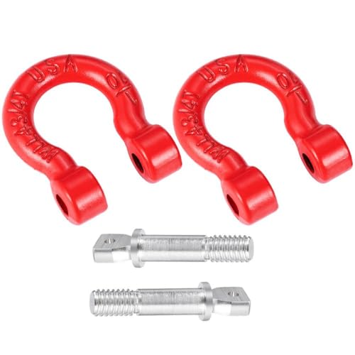 COMODO RC Crawler Tow Shackles 1/10 Scale Aluminum Bumper Trailer Hooks Compatible with 1/10 Scale RC Crawler Car Models(2Pcs)