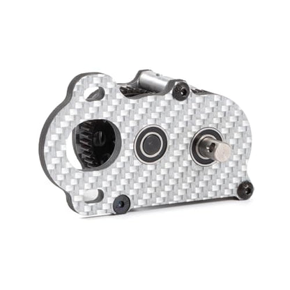 Carbon NOD Transmission Straight Axle Gearbox for Scaler Sportsman, Silver | Ultra Lightweight Low-CG Design, with Aluminum Axial 3 Gear Adapter Plate, Fits 48P Pinions from 9T to 17T - color: Silver