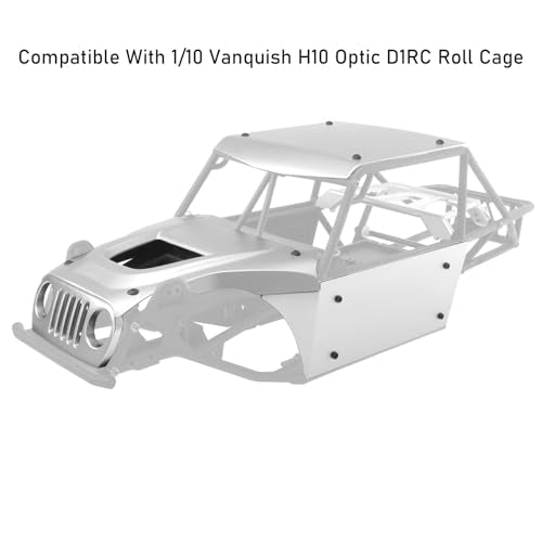 Aluminum Body Panels Kit for Vanquish H10 Optic Sparco H10 Optic Yokohama RTR 1/10 RC Crawler Upgrade Parts (White) - color: White