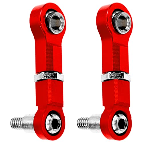 ShareGoo Steering Link Rod Pull Rods Servo Links Linkage 28T Servo Arm Compatible with Wltoys K969 K979 K989 K999 P929 P939 1/28 RC Car (Red) - color: Red