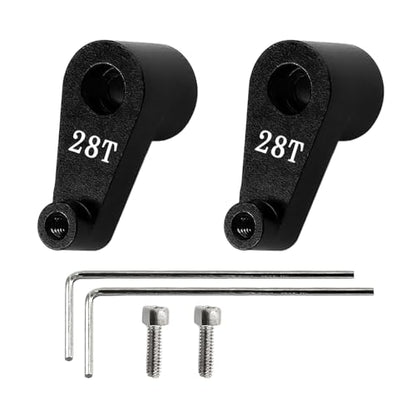 2PCS Aluminum Servo Horn 28T Steering Arm Standard Servo Upgrades Part for 1/30 SCX30 Steering,Servo Arm Rocke