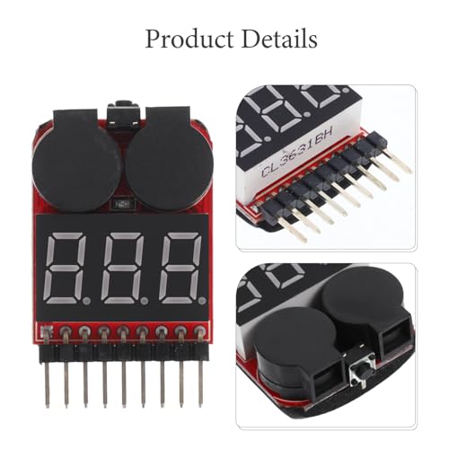 Generic Lithium Ion Battery Tester Digital Volt Gauge Low Voltage Alarm Battery Checker Voltage Checker