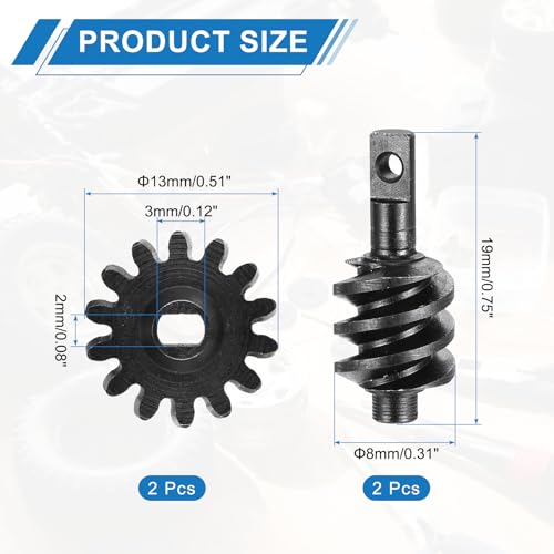 MECCANIXITY 2 Set Hardened Steel Axle Differentials Gear, 14T/18T Steel Gear Upgrade Parts for RC Vehicles Truck Drift Car Part, Black - style: 14T/18T