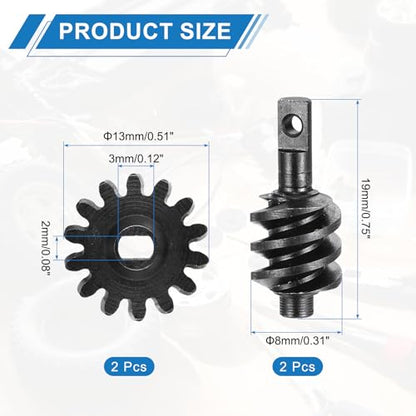 MECCANIXITY 2 Set Hardened Steel Axle Differentials Gear, 14T/18T Steel Gear Upgrade Parts for RC Vehicles Truck Drift Car Part, Black - style: 14T/18T