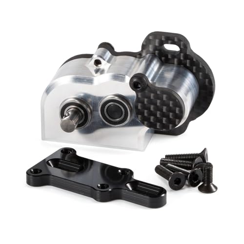 1/10 RC Portal Transmission 48Pitch Tiny Gearbox with Slipper Pad Machined Ultralight for 1/10 RC Crawler LCG Chassis Capra F9 AR45 Axle (Silver) - color: Silver