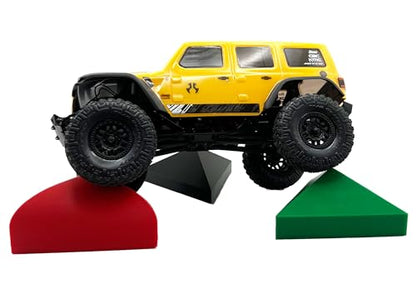 Jeff Did It! 1/24th Obstacle/Crawler Course - Tri-Angle Set Large - Monster Truck - Crawler Scale - Includes Anti Slip Rubber Feet - Bubble Bump Set Only (Green) - color: Green