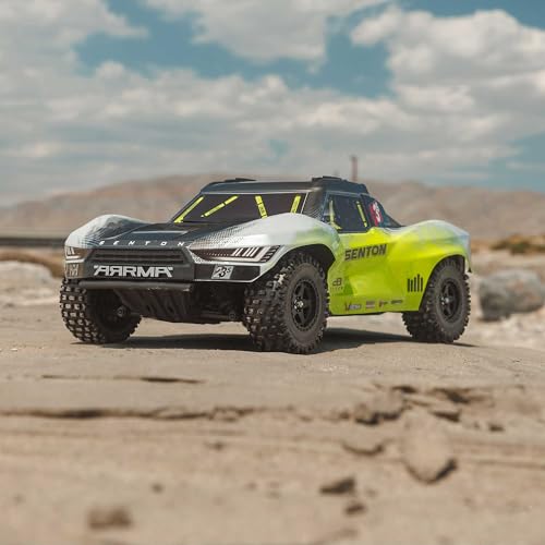 ARRMA RC Truck 1/10 SENTON 4X4 223S BLX BRUSHLESS Short Course Truck RTR (Battery and Charger Not Included) with DSC, Yellow, ARA4303V4T1 - color: Yellow