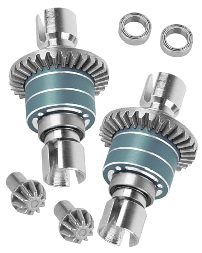 RC Front & Rear Differential Input Gear Kit Upgrades Part for 1/16 H16BM H16PL H16GT H16DR 16207 16208 16209 16210,1/14 14209 14210 14301 14303 Diff,Titanium - color: Titanium-(2pcs）