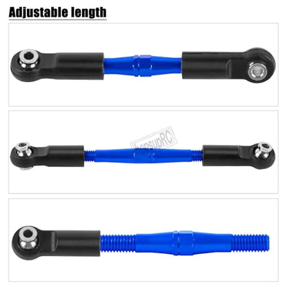 Adjustable Turnbuckles Camber Upgrades Part for 1/8 Typhon 4WD 3S MEGA 550 BLX,1/10 Big Rock 4X4 V3 3S BLX RC Car,Tie Rod Set Link Linkage Rod,Adjustable Links Steering Links,(Navy Blue). - color: Blue(6pcs)