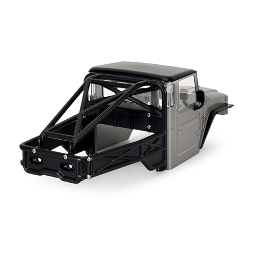 INJORA IR40-24 Half Truck Hard Body with Cage for 1/24 SCX24 Upgrade(Grey) - color: Grey