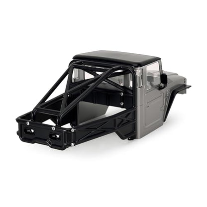 INJORA IR40-24 Half Truck Hard Body with Cage for 1/24 SCX24 Upgrade(Grey) - color: Grey