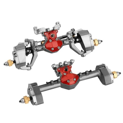 SCX24 Diamond Shape Portal Axle for 1/24 Axial SCX24 C10 90081 AXI00002 AX24 Ford Bronco AXI00005 RC Crawler Metal Upgrade (Gray) - color: Gray