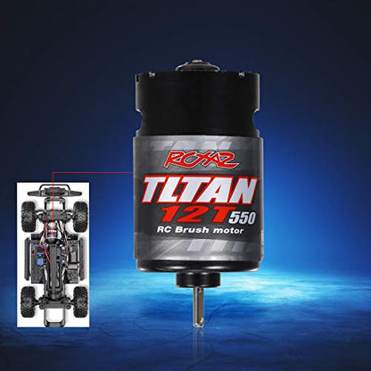 GoolRC 550 12T Brushed Motor for 1/10 HSP HPI WLtoys Kyosho Traxxas RC Off-Road Car - size: 12T