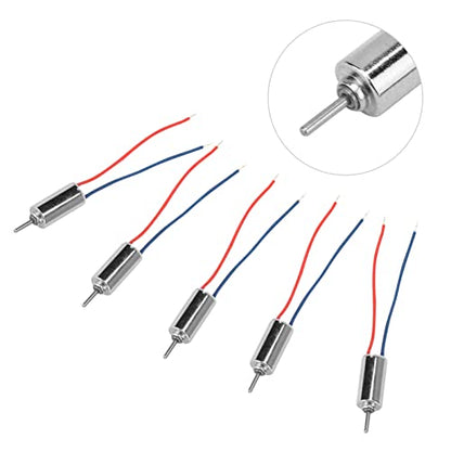 Micro Coreless Motor,Ultra Quiet Low Noise 32250RPM High Speed,Mini DC Motor,4.5V 4mmx8mm 5pcs Pack,for,Model Aircraft Enthusiasts,RC Car Hobbyists,Drone Builders,Electronic Toy Ma