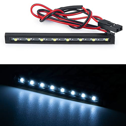 1/24th RC Roof Rack Luggage Carrier with 8LED Light Bar for Axial SCX24 AXI00002 JLU CRC 1:24 RC Crawler Car