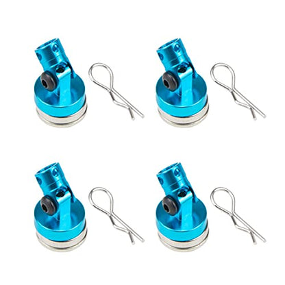 Replacement Part For 4pcs Magnetic Stealth Invisible Body Post Mount Contact Shell Column + Clips For 1/10 RC Drift Car - (Color: Red)