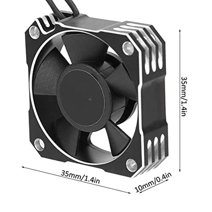 21000RPM RC Motor Cooling Fan, 8.5V 35MM Brushless RC Motor Heatsink, ESC Cooling Fan Heat Dissipation for 1/10 1/12 1/8 RC Car Sensored Brushless Motor(Silver)