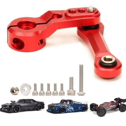 Aluminum 25T Servo Horn & Steering Linkages Tie Rod for Arrma 1/7 Infraction Felony Limitless 1/8 KRATON Notorious Outcast Talion and EXB Cars Upgrades Part,Replace #AR340061 AR330230(Red) - color: Red