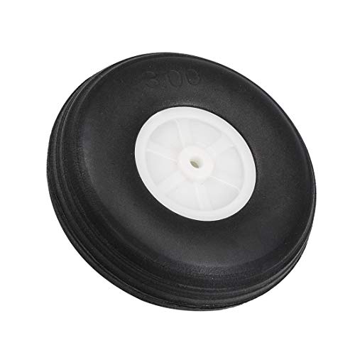 uxcell Tire and Wheel Sets for RC Car Airplane,PU Sponge Tire with Plastic Hub,3" 2pcs - size: 3 Inch