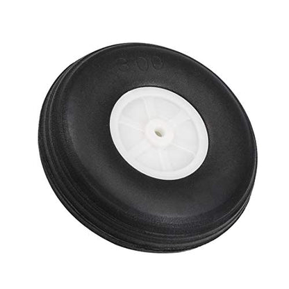 uxcell Tire and Wheel Sets for RC Car Airplane,PU Sponge Tire with Plastic Hub,3" 2pcs - size: 3 Inch
