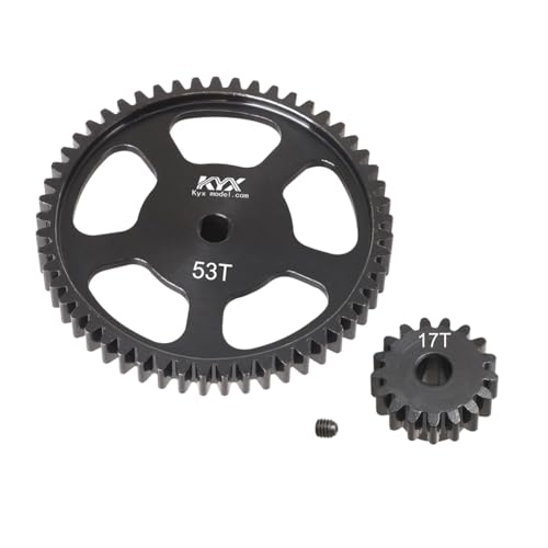 KYX Racing Hard Steel Transmission Spur Gear Set Upgrades Parts Accessories for 1/10 RC Car Axial RBX10 RYFT