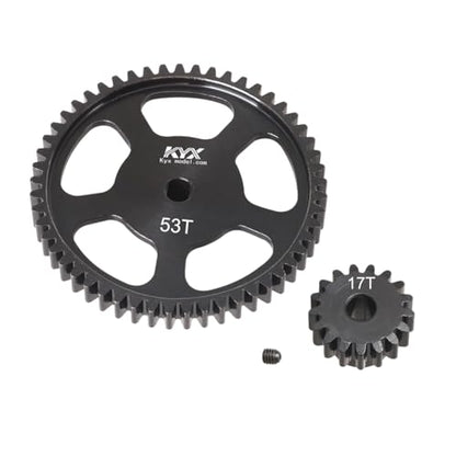 KYX Racing Hard Steel Transmission Spur Gear Set Upgrades Parts Accessories for 1/10 RC Car Axial RBX10 RYFT