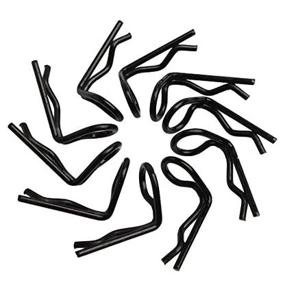 30-Pack 90-Degree Angle 1mm Body Clips Bent Springy Pins WJ07 for All 1/16 1/18 1/20 Scale Model Car Truck Crawler Truck(Black) - color: Black, size: 1mm