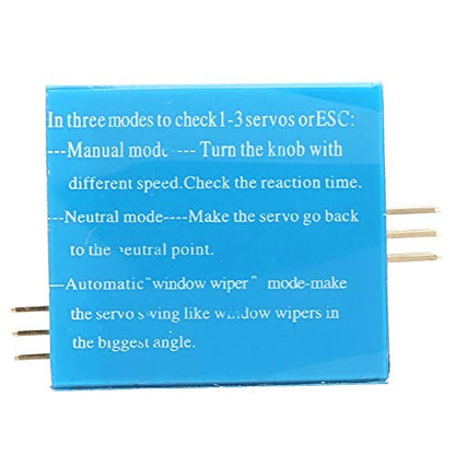 3 Channel Servo Tester, RC Servo Controller with Manual Auto Mode, for ESC Motor Testing Speed Tester, Dual Output 4.2-6.0V