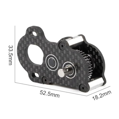 Ultra-Light Portal Transmission Carbon Gearbox with Adapter Plate | 3:1 Gear Ratio, 36T 48P Spur Gear, Titanium Output Shafts, Fits 1/10 Comp Rigs LCG Chassis