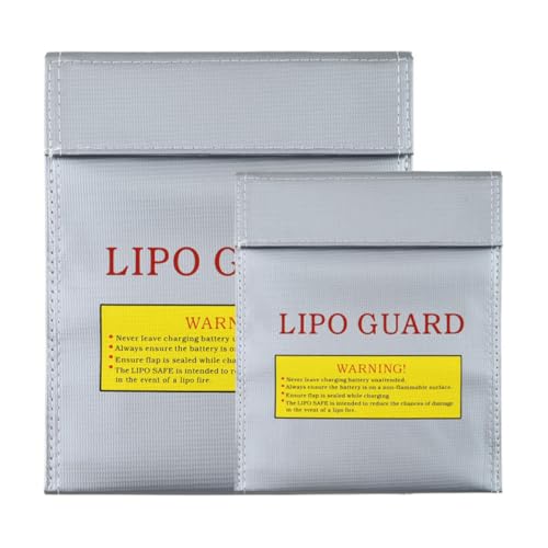 Homoyoyo Fireproof Lipo Battery Bag for Rc Lipo Batteries with Sturdy Fiberglass Material, Blast-Proof Protective Storage Pouch for Safe Charging and Home Use, Portable Explosion Proof