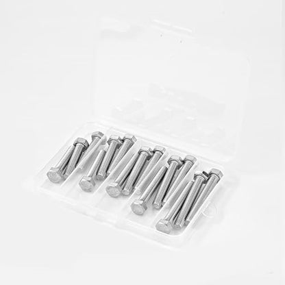 M8 x 40mm 45mm 50mm 55mm 60mm Heavy Duty Hexagon Bolts Hex Head Screws, 304 Stainless Steel, Machine Fully Thread, Metric, Bright Finish, Assortment Kit 20PCS - size: M8 x 40/45/50/55/60mm (20PCS)