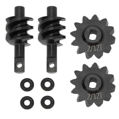 MEUS Racing SCX24 2-12T Overdrive Differential Gear Helical Diff Gears Set for Axial SCX24 Deadbolt C10 JLU Gladiator Bronco 1/24 RC Crawler Car Upgrade Parts, 2 Sets - size: 2-12T