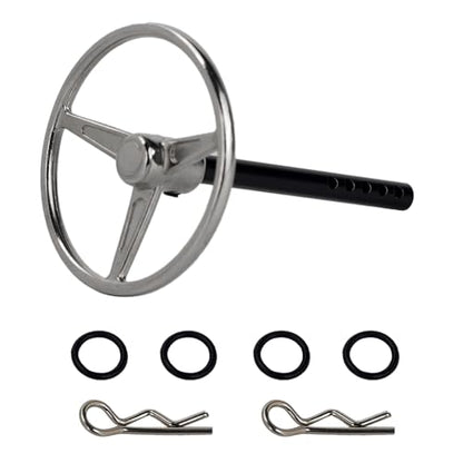 CNC Aluminum Universal RC Steering Wheel for 1/10 Scale RC Crawler Car Axial SCX10 TRX4 D90 D110 Interior Accessories (Silver) - color: Silver