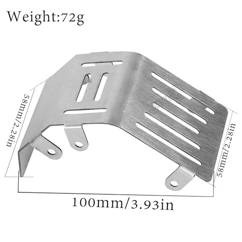 45# Steel Front Rear Chassis Armor Skid Plate Protecter Guard Upgrades Part for L0si 1/4 Promoto MX Motorcycle RTR FXR (LOS06000)(LOS06002),Front Chassis & Rear Chassis Hop Ups,Silver