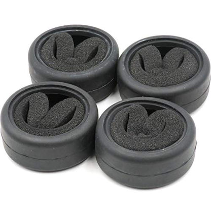 hobbysoul 24pcs RC 1/10 On Road Slick Tire Rubber Tyre with Foam Insert Fit for 1:10 Touring Drift Car Wheel Rim
