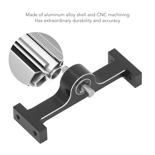 70mm Aluminum Alloy Transfer Case for 1/10 RC Crawler, Wireless - Ready D - Shaft Gearbox with 5mm Steel D - Shaped Shaft, Compatible with SCX10 III and Gen8 (Black) - color: Black